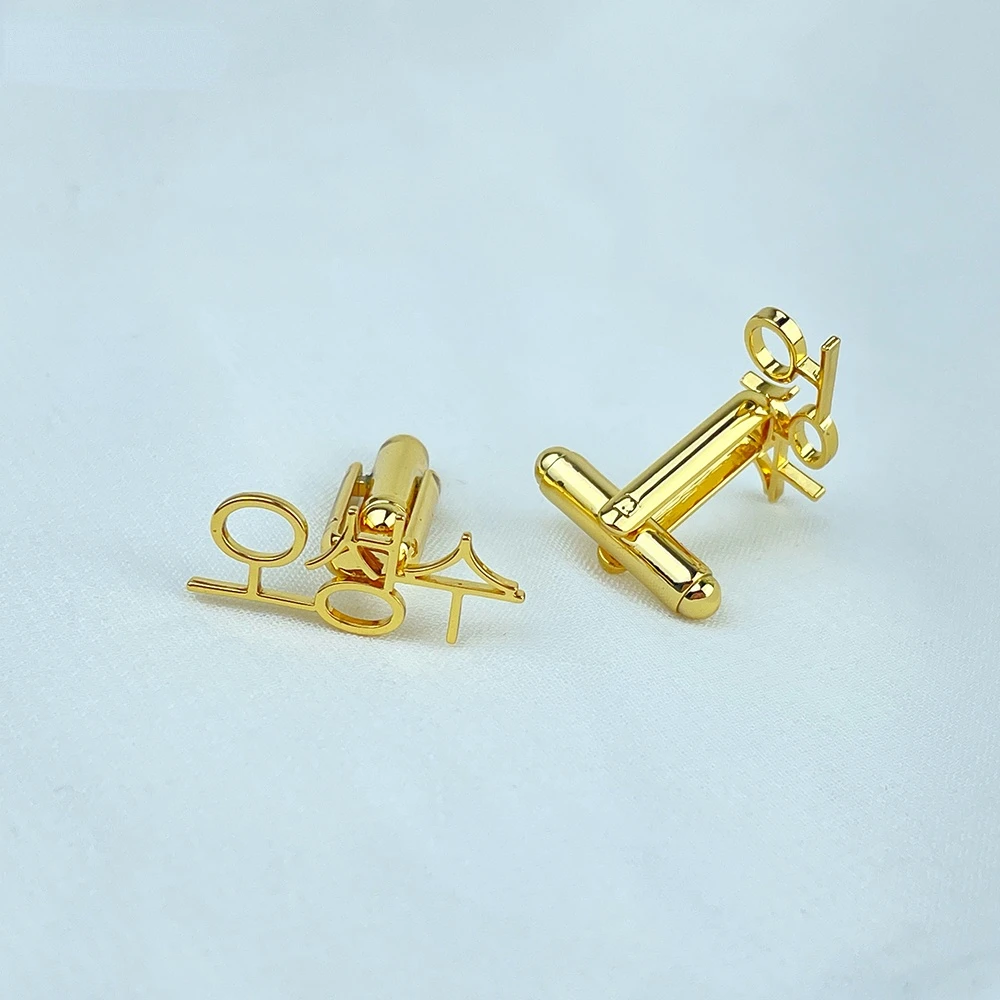 

Корейские запонки на заказ, индивидуальные запонки из нержавеющей стали с именной табличкой и логотипом, буквы на заказ для мужчин, отца, из...