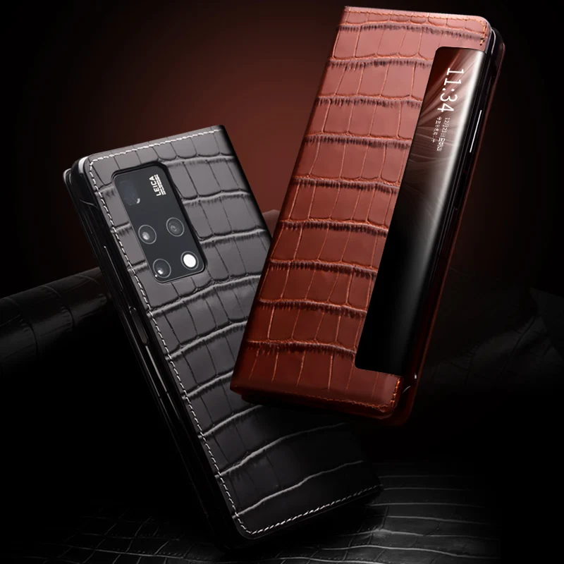 Чехол QIALINO для Huawei Mate X2 защитная задняя крышка из натуральной кожи x2 чехол с