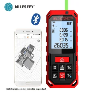Mileseey S2/S8G Green Laser Distance Meter IP65 Waterproof Digital Rangefinder Rechargeable Bluetooth Length Measure Instrument