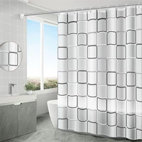 cortina de ducha impermeable peva visillo de ba%c3%b1o transparente con moho 12 ganchos de alta calidad