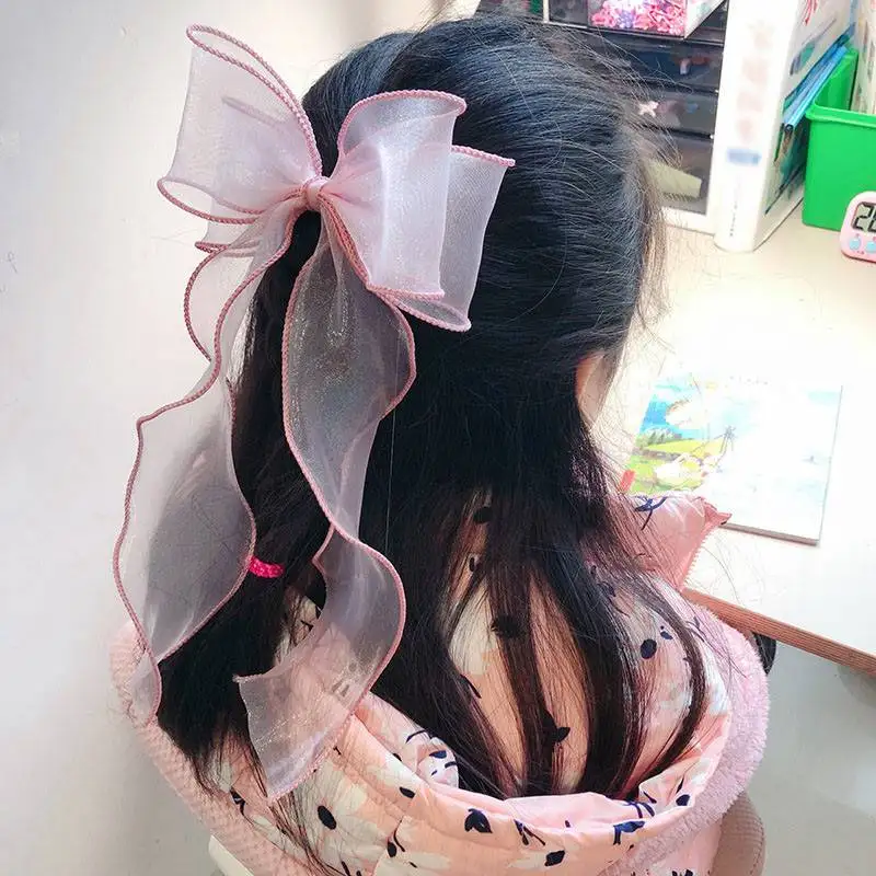 

Headwear Headdress Children's Large Ponytail Hairpin Bow Fashion Fishtail Ribbon