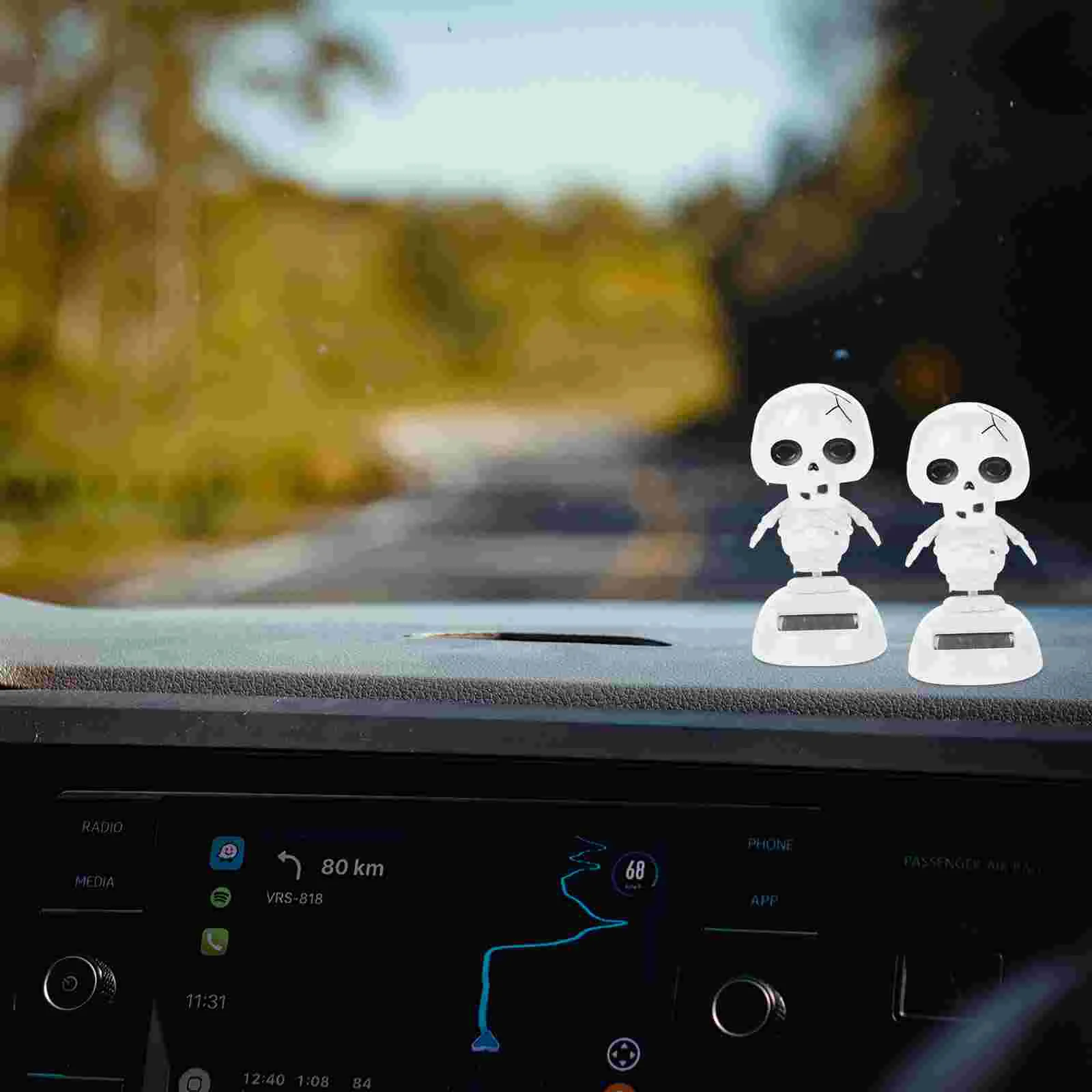 2 шт. забавное украшение на Хэллоуин автомобиль с качающейся головой большой