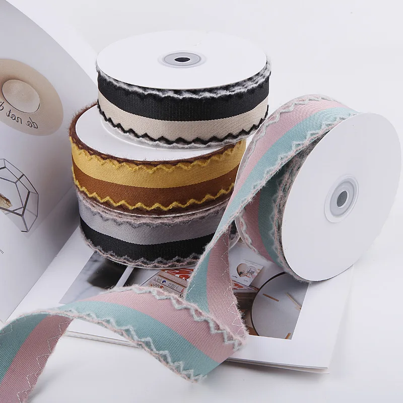 Плетеная саржевая лента с волнистыми краями 10 ярдов 25 мм 40 материалы ручной