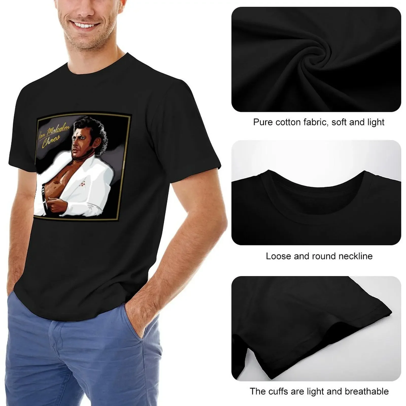 Футболка Ian Malcolm Thriller быстросохнущая одежда больших размеров набор мужских