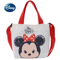 disney mickey 2022 new childrens handbag cartoon cute girl one shoulder oblique bag canvas mini fashion childrens storage bag