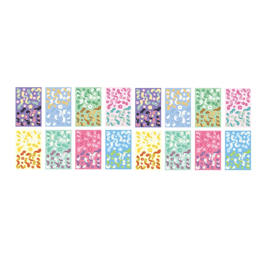 

16 Sheets of Delicate Cup Stickers Portable Flower Stickers Decorative Bottle Stickers (Mixed Style)