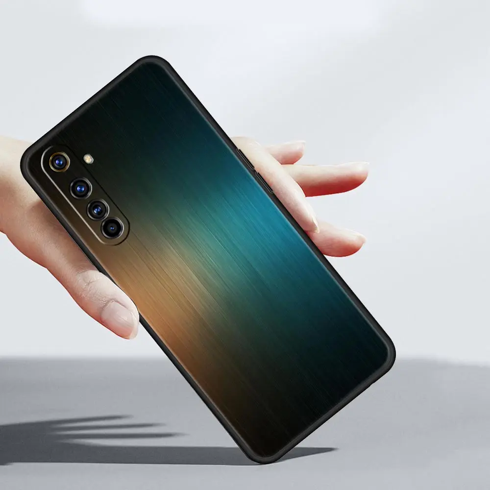 Тёмный матовый чехол с металлической текстурой и крутым принтом для Realme 8 C21 9 Pro 8i