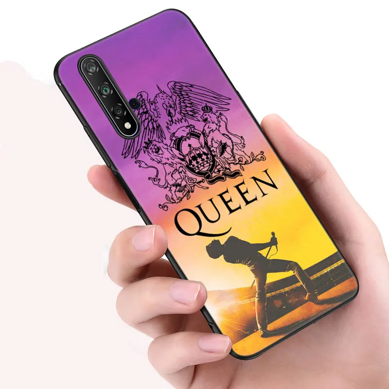 Чехол для телефона Queen Freddie Mercury черная Обложка Huawei Honor X7 X8 X9 5G 30i 20S 20E 10i 7S 8A 8S 8C 8X 9A 9C 9X