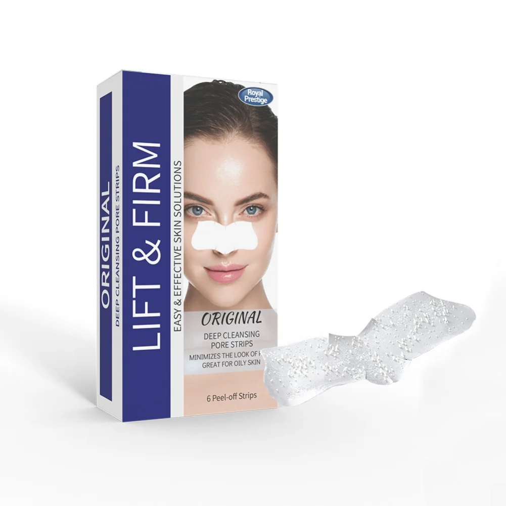 

6pcs Nose Blackhead Remover Paper Plant Pore Strip Nose Acne Cleansing Peel Off Mask Treatment Skin Care Strip