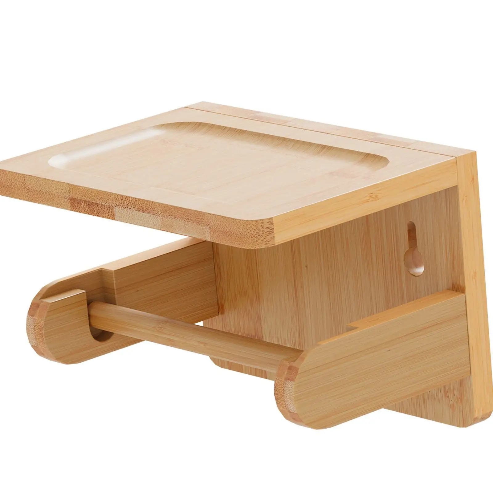 Держатель для туалетной бумаги с полкой-органайзером настенное крепление