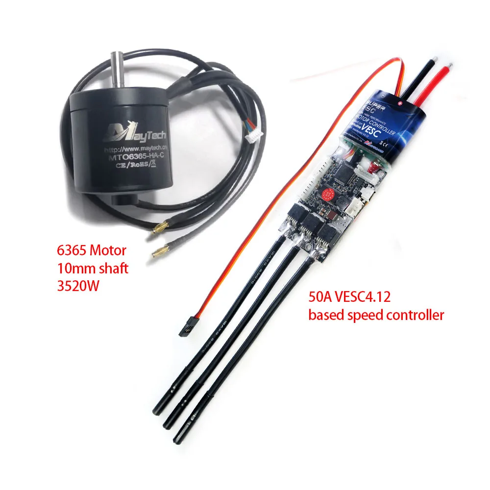 Контроллер на базе VESC4.12 50A для электрического скейтборда 6365 бесщеточный двигатель 8 мм 10 мм вал IP54 пылезащитный двигатель