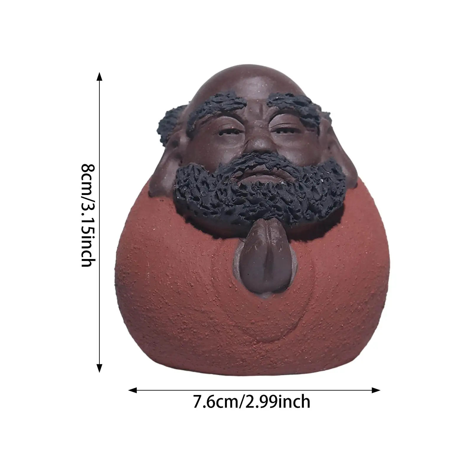 Bodhidharma Скульптура Мини-чайная фигурка домашнего животного Настольный орнамент