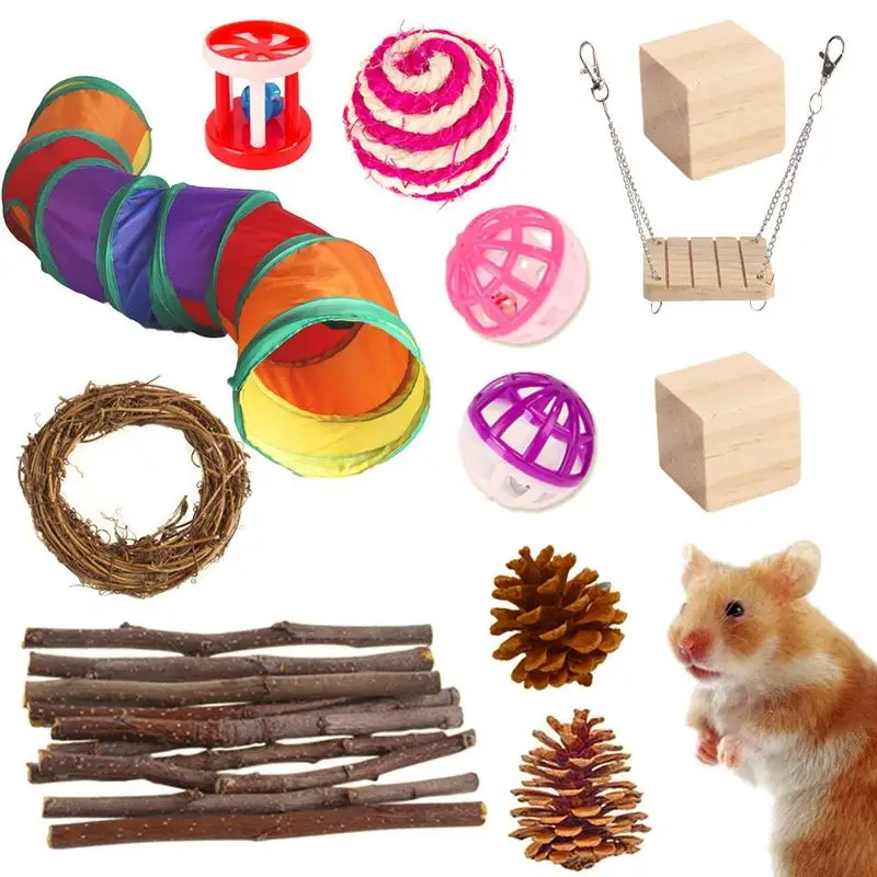 

2 Way Tunnel For Guinea Pig 12Pcs Collapsible Tube Tunnel Fun Toys For Puzzle Exercising Hamsters Foldable Hideout Tunnel For