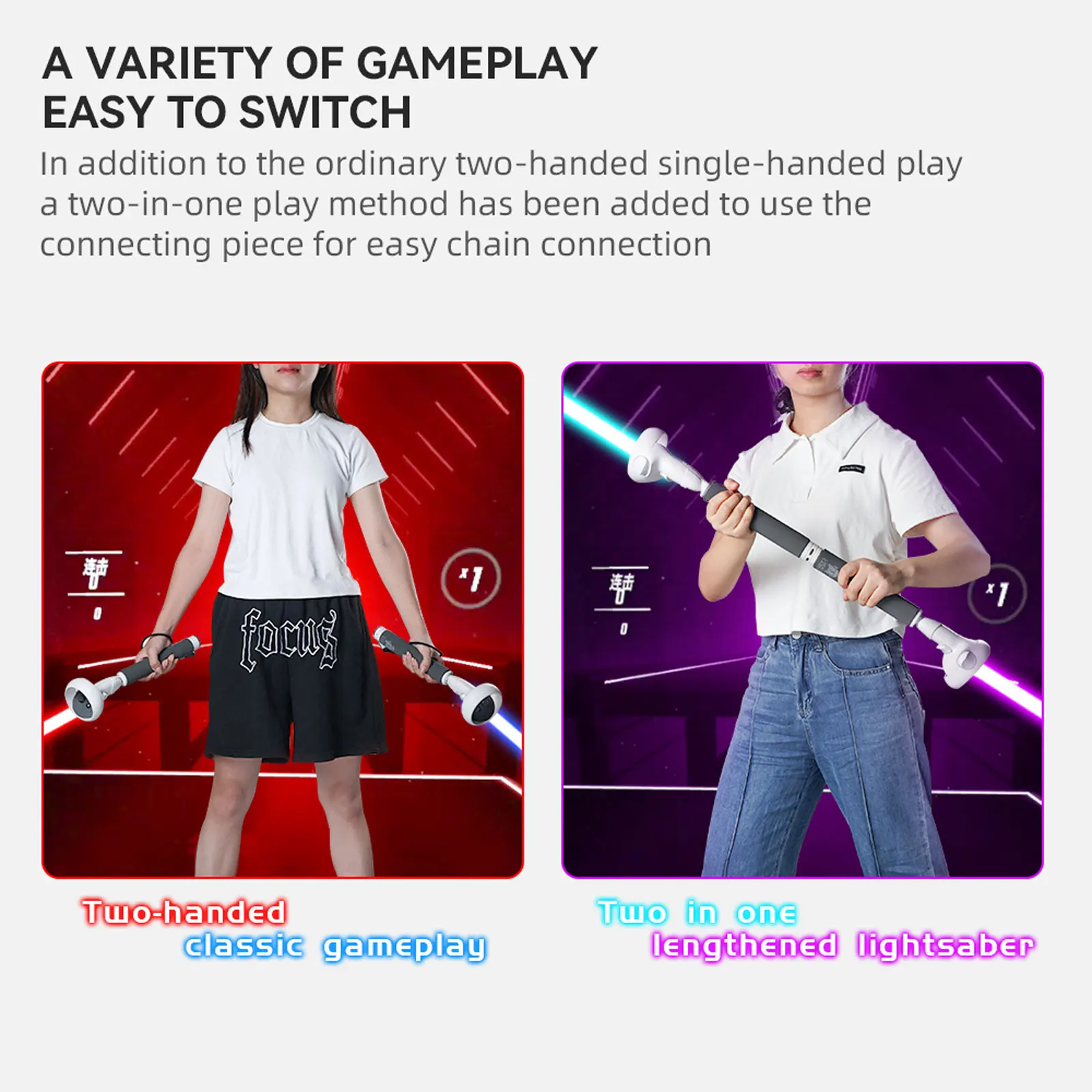 VR контроллеры с длинными ручками для Oculus Quest 2 Sword Tennis Table Games Golf Grip Playing Beat Saber Accessories.