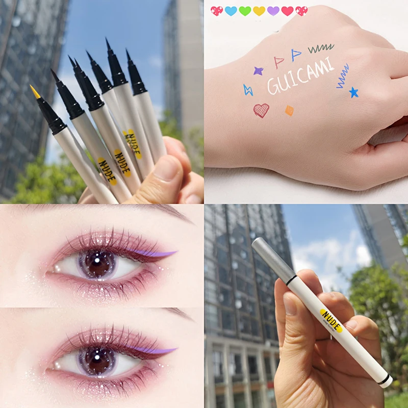 

Quick-drying Liquid Eyeliner Eye Liner Pen Neon Colorful Cat Eyes Makeup Long-lasting Eye Cosmetics Waterproof Smooth Brighten