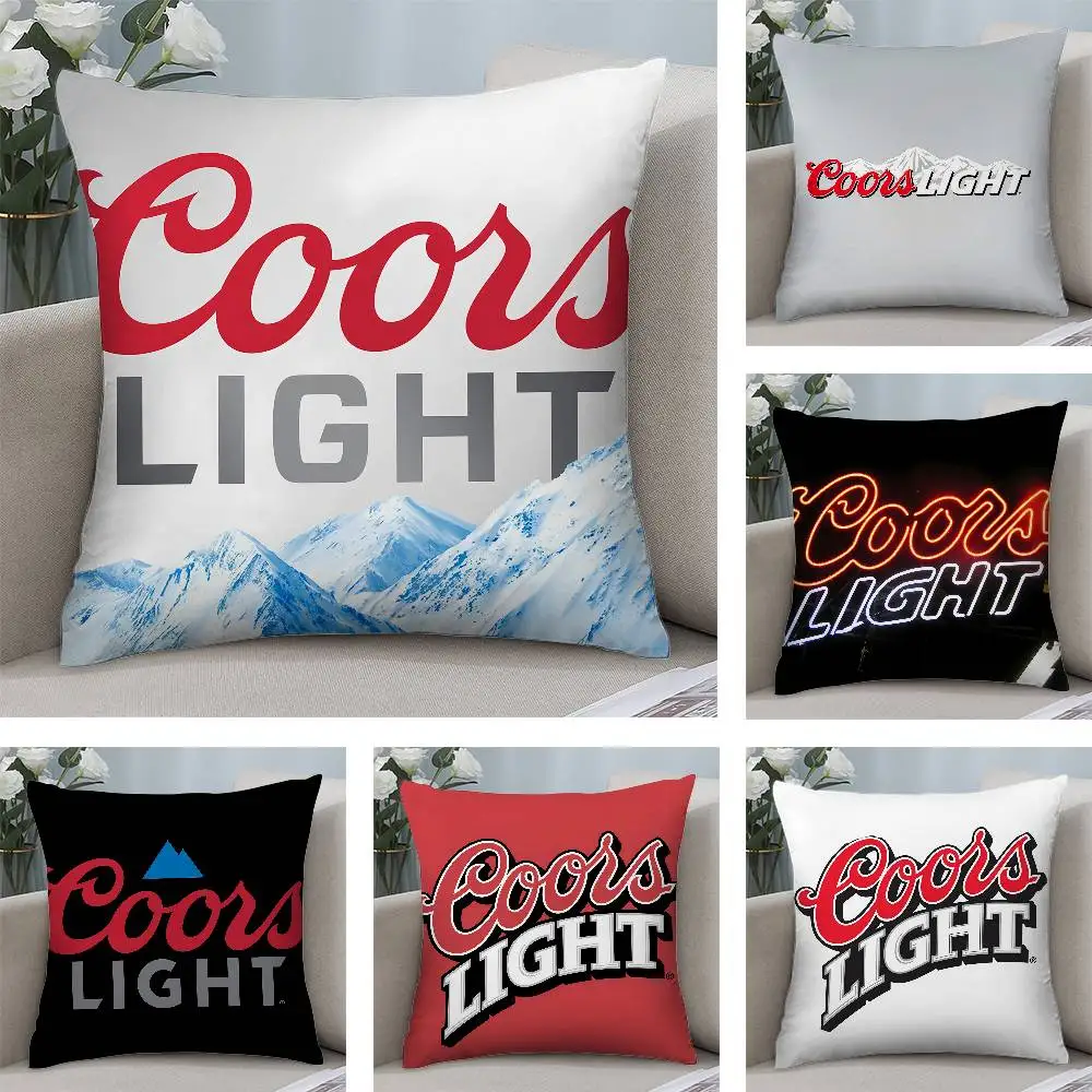 Фото Наволочка с пивом C-Coors, плюшевая ткань, мягкая наволочка, двухсторонняя наволочка с принтом, подарки для дома №1