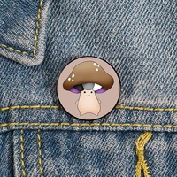 asexual pride mushroom pin custom brooches shirt lapel teacher tote bag backpacks badge cartoon gift brooches pins for women