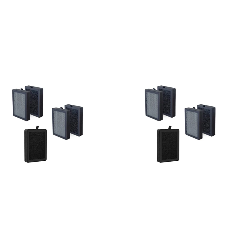 

10Pcs Air Purifier Replacement For LEVOIT LV-H128-RF 3-In-1 Pre H13 True HEPA Activated Carbon Filter 3Stage Filtration