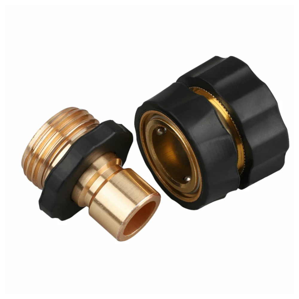 

1 Set 3/4 Inch Male And Female Universal Garden Hose Fitting Quick Connector