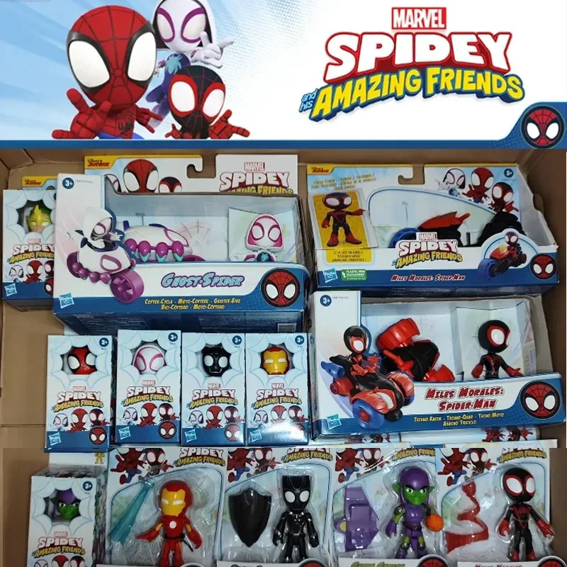 

New Marvel Legends Action Figures Spiderman Q Verson Spidey And His Amazing Friends Ironman Figurine Toy Model Doll Kids Gifts