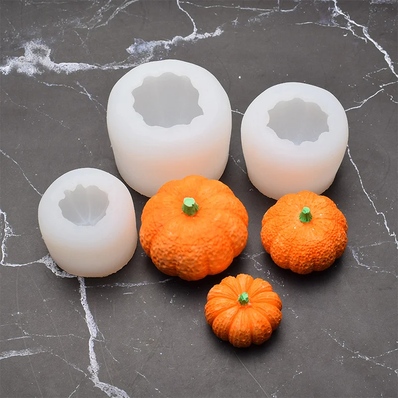 

3D Mini Pumpkin Silicone Mold Handmade DIY Wax Flower Soap Candle Mould Mousse Chocolate Cake Gumpaste Iced Chocolate Supplies