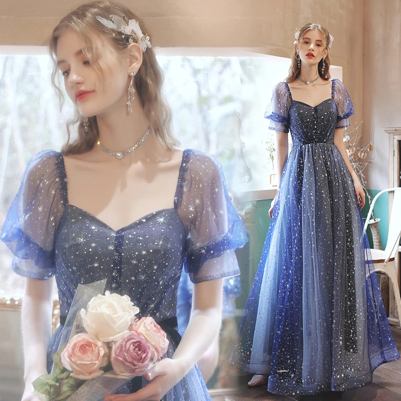 2023 Summer New Banquet Evening Dress Popular Women's Temperament Host Long Gold Elegant Evening Dress Adult Dress