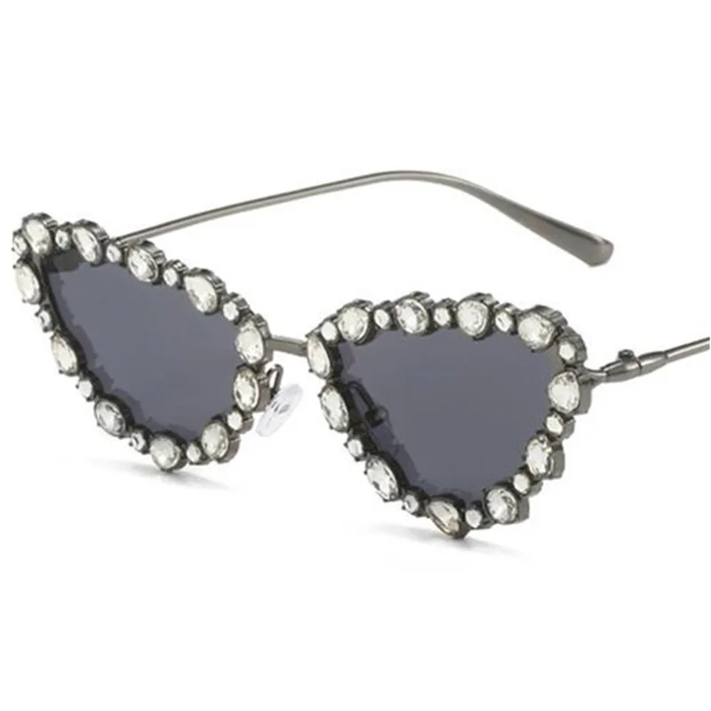 

Fashion Sunglasses Women Light Luxury Sun Glasses Diamond Adumbral Anti-UV Spectacles Cat Eye Eyeglasses Simplicity Ornamental