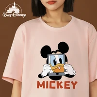 disney mickey mouse t shirt cartoon print women tshirt short sleeve streetwear loose oversize 2022 summer cotton tee tops y2k