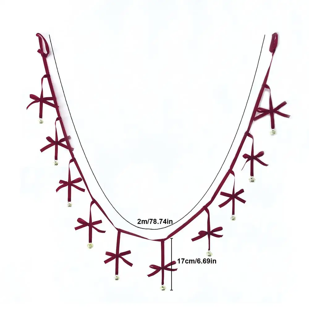 

Рождественская гирлянда с бантами и колокольчиками