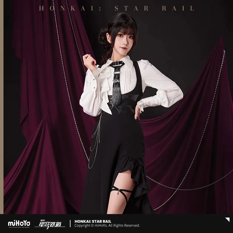 Фото [Подлинное] Платье Kafka Honkai: Star Rail Официальная тема MiHoYo Kafka, модная женская юбка на подтяжках для косплея, ролевые игры, рождественские подарки №1