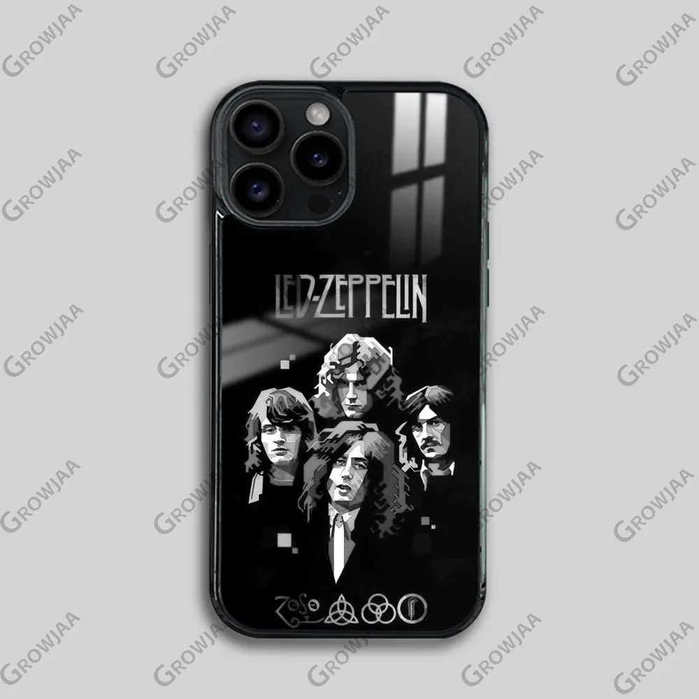 Band L-Led Z-Zeppelin Cool Phone Case For iPhone 16 15 14 13 12 11 Pro Max Plus Mini Magsafe Mirror Wireless Magnetic Cover