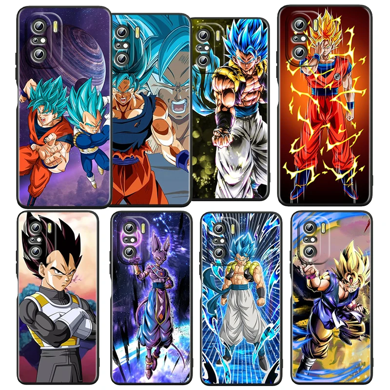 

Cartoon Dragon Ball Goku Cool For Xiaomi Redmi K50 Gaming Pro 5G 10 9 9A 9C 9T 8 7 6 5 4X TPU Soft Black Phone Case Fundas Capa