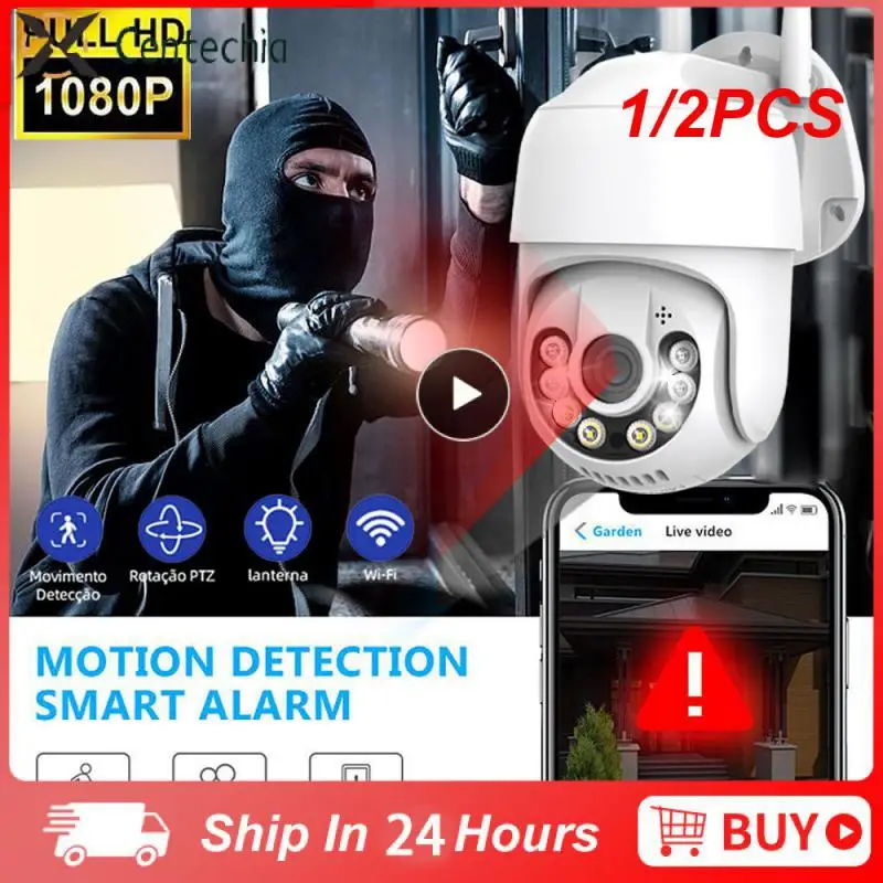 

1/2PCS 4K Wireless IP Camera Outdoor WiFi 5MP Mini Video Surveillance Cam PTZ ICsee 4X Zoom AI Auto Track H.265 Alexa