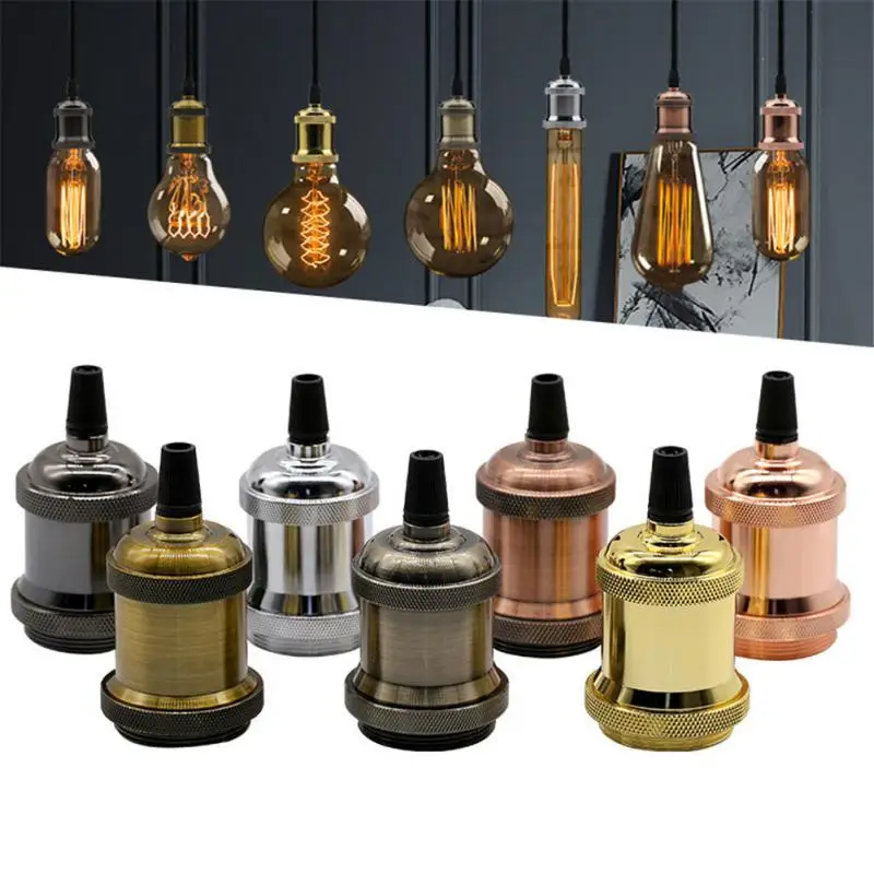 

Aluminum Lamps Retro Hanging E27 Lamp Holder Vintage Edison Bulb Base Home Fixture Pendant Lights Light Socket Retro Bulb Base