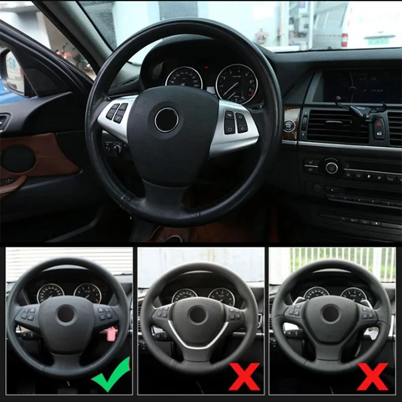 2 шт./комплект накладки на руль автомобиля для BMW X5 E70 X6 E71 2008 2009 2010 2011 2012 2013