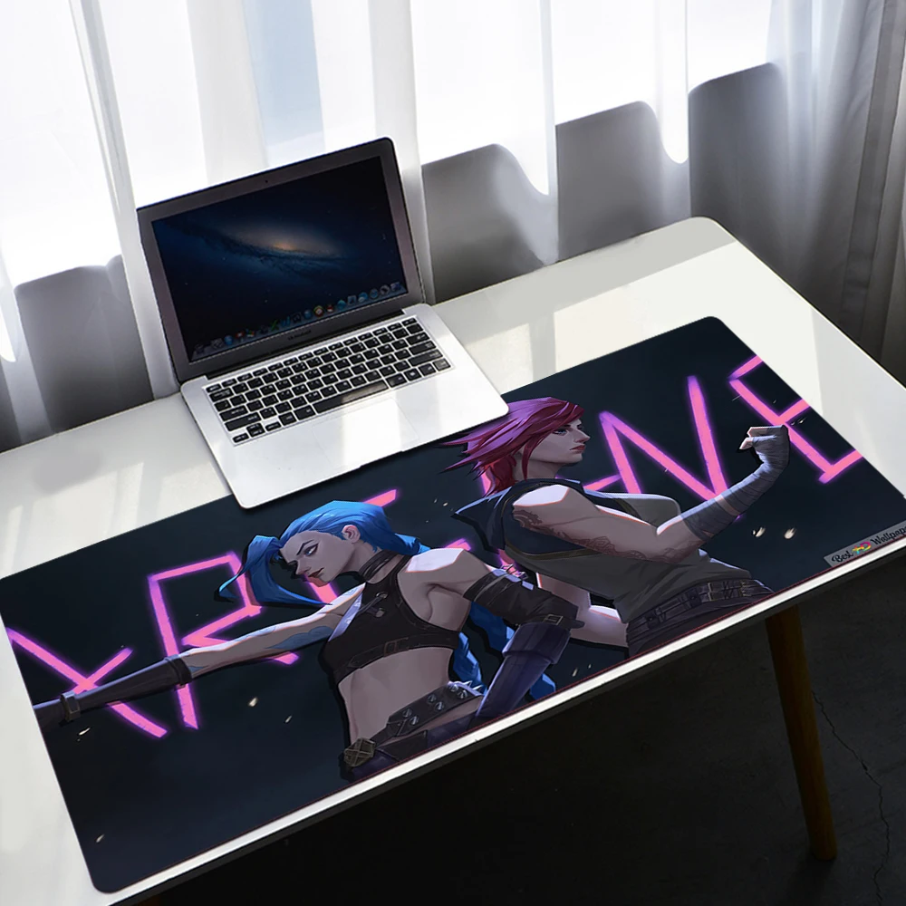 

High Quality League of Legendes Jinx Gaming Mouse Pad PC Laptop Gamer Mousepad Anime Antislip Mat Keyboard DeskMat For Overwatch
