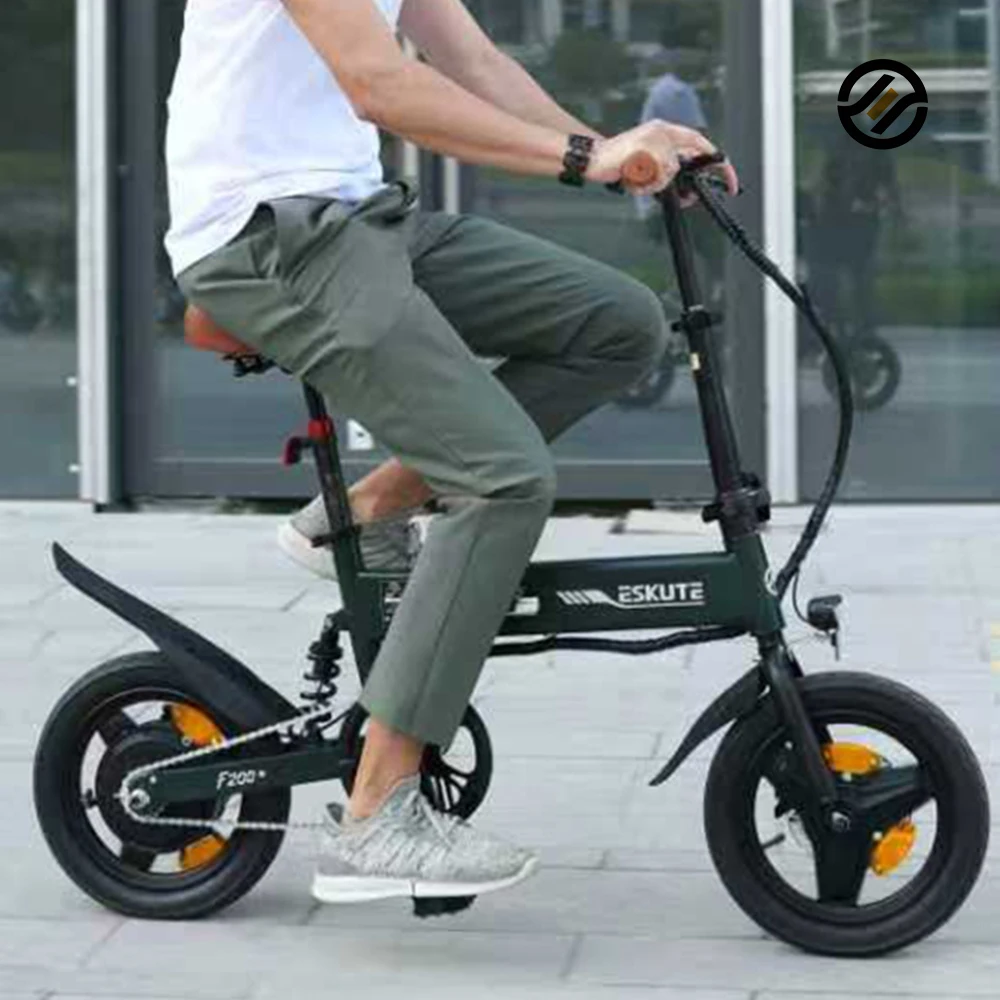 Фото ESKUTE Ebike Электрический велосипед Складной 14-дюймовый складной электрический велосипед 250 Вт Складной электрический велосипед №2