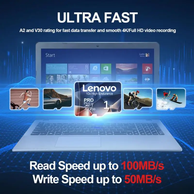 Карты памяти Lenovo Micro TF SD 64 ГБ 32 16 класс 10 высокоскоростная 128 256 U3 4K HD флеш-карта для