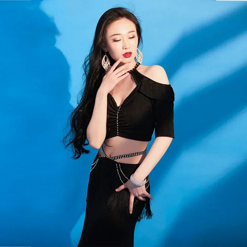 Женский костюм для танца живота комплект из топа и юбки восточных тренировок