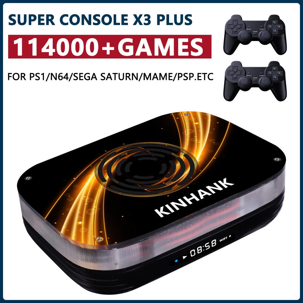 Retro Game Console Super Console X3 Plus 4k/8k HD TV Box with 114000 Classic Games For PSP/PS1/N64/DC/SS/MAME Video Game Console