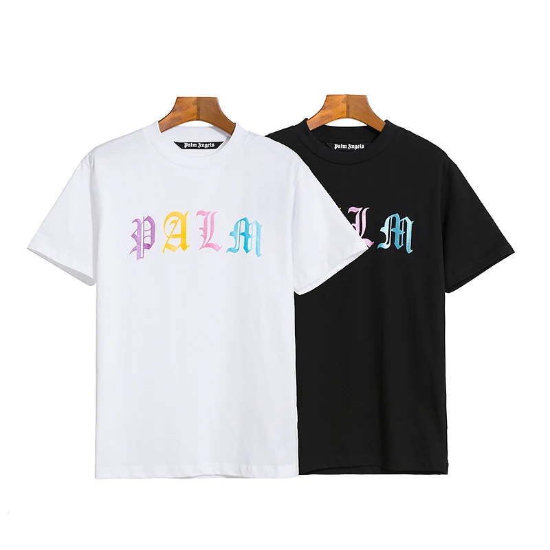 

Streetwear Palm Angels Pullover T Shirt for Men Cotton Men's Clothing Loose Casual Round Neck Short Sleeve Woman Tshirts Summer