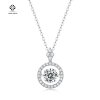 moissanite necklace for ladies 100%925 sterling silver fashion womens pendant luxury diamond proposal gift k gold necklace
