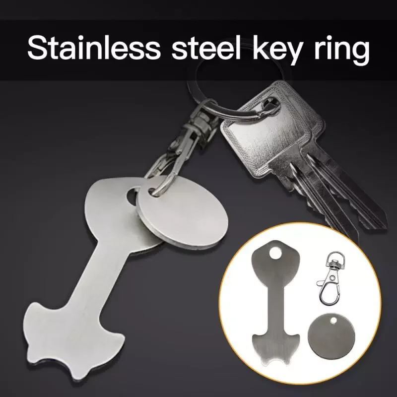 

Trolley Release Metal Key Front Loading Lock Drawer Type Lock Removable Trolleys Token Keychain Coin Bag Tag
