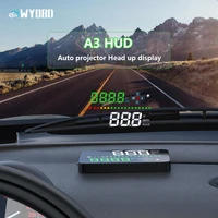 wyobd a3 gps hud auto projector speedometer head up display vehicle speed detector voltage driving direction safety alarm