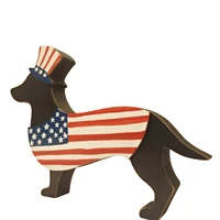 independence day ornamentpatriotic dog wood ornaments independence day decorations innovative patriotic dog wood ornaments