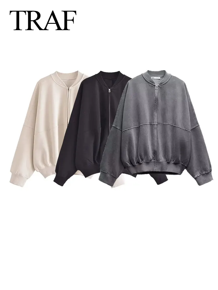 

Куртка-бомбер женская зимняя на флисовой подкладке, с длинным рукавом