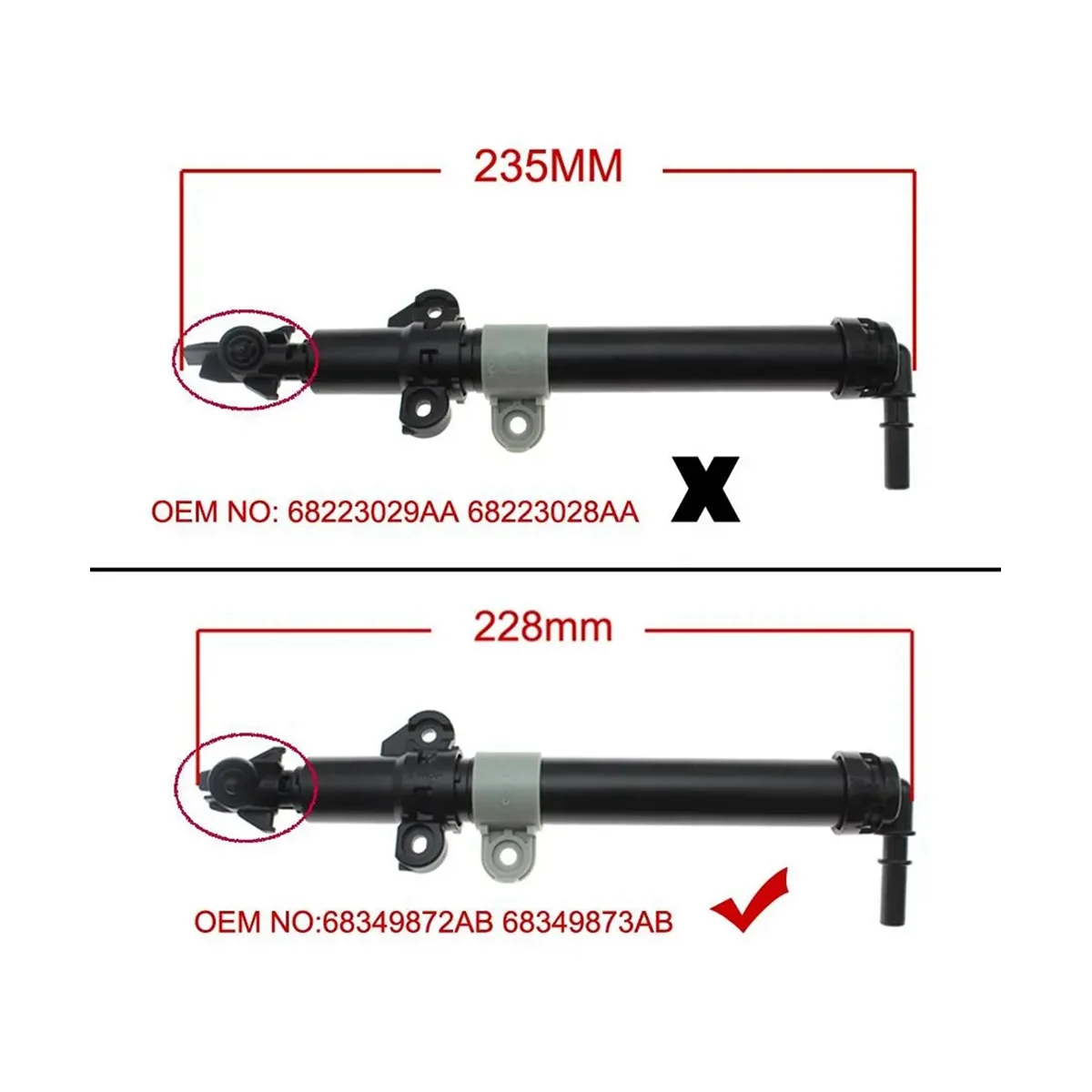 Шайбы фар для передней фары распылитель автомобиля Jeep Grand Cherokee 2016-2021 68349873AB 68349872AB