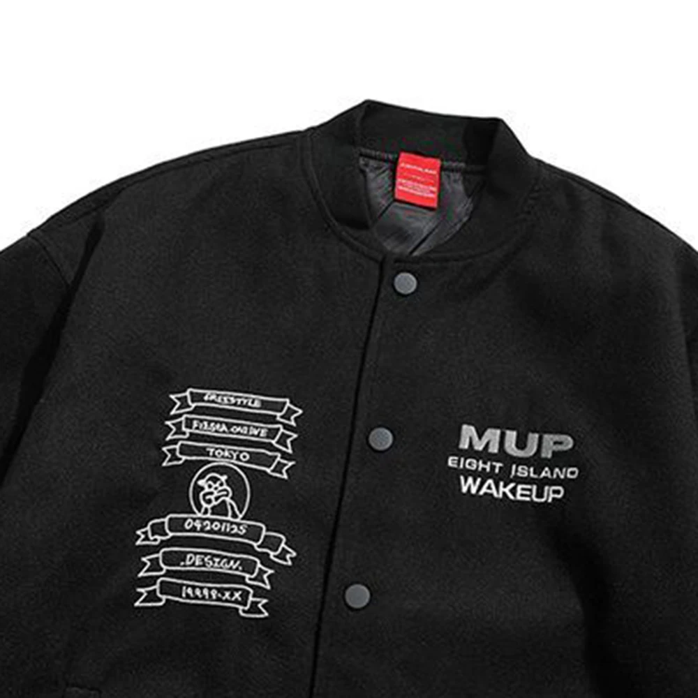 Новая осенне-зимняя бейсбольная куртка мужская с американскими вышитыми буквами