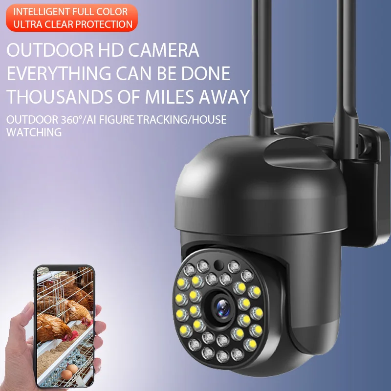 

EU 5G Outdoor Wifi Camera 3MP Surveillance Security Camera 4X Zoom Smart Home External Wireless Monitor Track Alarm Waterproof