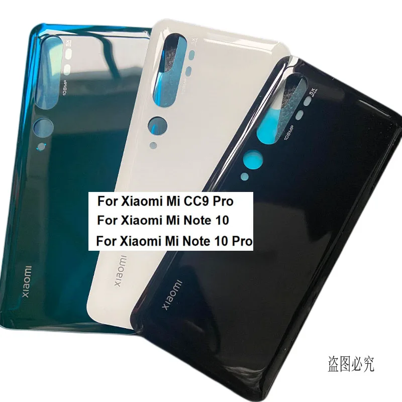

6,47 "для Xiaomi Mi Note 10 PRO задняя крышка батарейного отсека Корпус стеклянная задняя дверь панель с клейкой наклейкой CC9 PRO